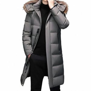 Fi Men's Winter Lg Down Coat Fur Hooded WindProof heart Thick Jacket n1m7＃