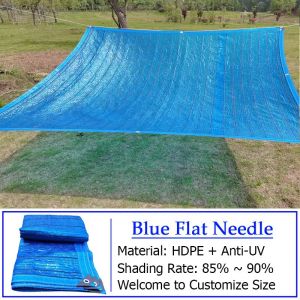 Nets Blue Sunshade Net 85 ~ 90% Shading Greenhouse Sunscreen Shadow Mesh Nets Garden Pergola Canopy Outdoor Swimming Pool Cover