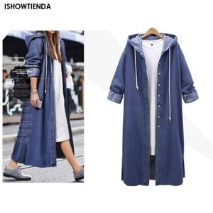 Autumn Women Sexy Denim Jackets 2023 Vintage Casual Long Jean Jacket Winter Female Long Sleeve Coat Streetwear Y240311