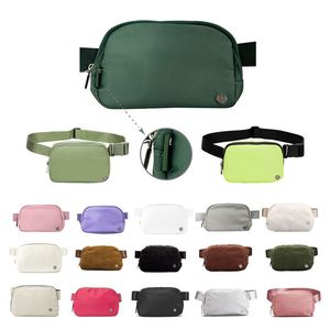 Lulu Everywhere Chest Belt Bag Fleece Luxurys Designers Woman Outdoor Sport Nylon midja Mens Crossbody Fanny Pack Teddy Bags Lululemens