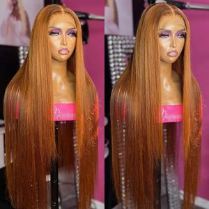 Ginger Orange Color 13x4 Lace Front Human Hair Wigs for Women 13x6 Ginger Straight Lace Front Wig Human Hair Glueless Brazilian