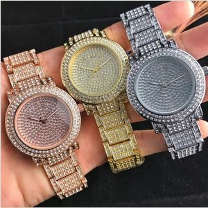 新しい38mm Mujerファッションの女性はフルウォッチ女性シンプルなデジタルレディースドレスレディースレディースウォッチブレスレットローズゴールドクロック2352