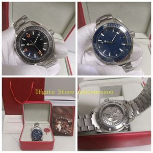 3 Color Cal 8900 med Original Box Men's Watch Mens Planet Blue Dial Ceramic Bezel 43 5mm 600m Rostfritt stål Armband Trans203Z