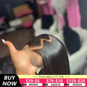 Brazilian Bone Straight 13x4 Transparent Lace Front Wigs 5x5 Glueless Wig Human Hair Ready To Wear for Black Women Bling Hair
