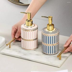 Liquid Soap Dispenser Ceramic Portable Colorful Painted Refillable Shampoo Container Lightweight Empty Pump Bottle El