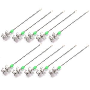 10pcs świetliste ośmiornica kałamarnicę przynęty jig haczyki glow w ciemnej podwójnej warstwie parasol haczyk DIY na zewnątrz akcesoria rybackie 240312