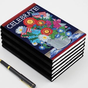 Stitch Diamond Art DIY Diamond Painting Notebooks Diary Books Diamond Embroidery Mosaic Rhinestone Flowers Picture Diary Book Gift