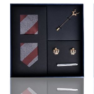 Gravata masculina formal caixa de presente de negócios listrado ponto mão soco embalagem gravata masculina gravatas designer presentes para 240320