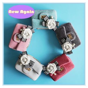 Design Purse Children fashion crossbody bags Girls lovely flower messenger bag Kid's little money bag cotton wallets Girl Bags ARYB052