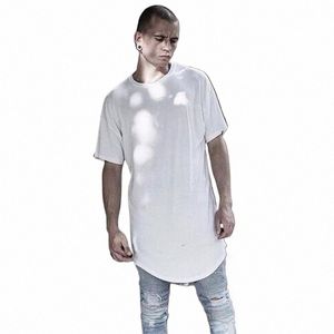 COTT FI Utökad LG Line Men's T-shirt Streetwear Hip Hop T-shirt Punk Kort ärm toppar Löst casual tshirt TX145 RC S0UW#