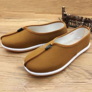 Shoes Chinese Wind Elderly Cloth Shoes Monk Monk Lay People Taiji Shoes Simple Retro Round Head Cover Non Slip for Men and Women