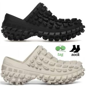 Defender Clogs Designer Platforme Sandals Kapcieczki dla mężczyzn kobiety czarny gumowy chunky Clog luksusowy moda trampka opona swobodne buty grube podeszwy męskie 38-45