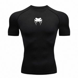 men O-Neck Compri Shirt MMA Lg or Short Sleeve T-shirt Men's Fitn Bodybuilding Clothes Rguard Sports Top Tees O00a#