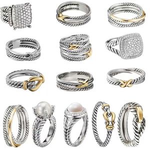 Dy Twisted Ring for Women 1: 1 Desenvolvimento de anéis de noivado de alta qualidade Collection Cable Collection Cable