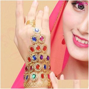 Braccialetti con ciondoli Abbigliamento da ballo Gioielli Bollywood per 1 pz Set Accessori Consegna di goccia Dhbnj