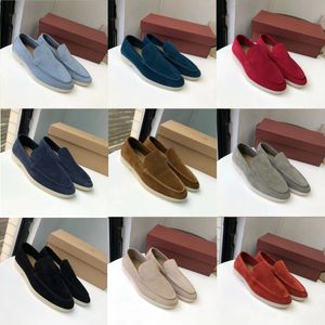 lppiana Shoes Summer Walk Charms suede loafers Moccasins Apricot Genuine leather women casual slip on flats Luxury Designers flat Dress shoe factory footwear