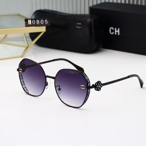 Designer de marca Classic redondo óculos de sol polarizados dirigindo óculos de moldura de ouro de metal homens homens mulheres Langzuhe Segunda Polícia Leia os óculos de sol Gafas