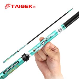 Rods Taigek Ultralight Carbon Fiber Telescopic Fishing Rod 6.3M7.2M8.1M9M10M Super Hard Stream Pole Carp Perch Crucian Carp Freshwate