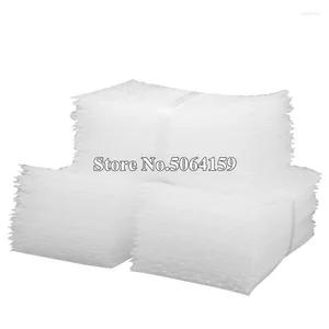 Present Wrap Plastic Envelope White Bubble Packing Bags PE Clear Bag Suffisectof Double Film 10x20cm 50st