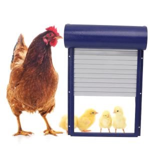 Tillbehör Solenergi Automatisk kyckling Coop Door Auto Chicken Door Opener med Light Sensor Timer Remote Control Hot