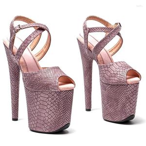 Dance Shoes Fashion 20CM/8inches PU Upper Plating Platform Sexy High Heels Sandals Pole 057