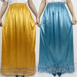 Etekler Müslüman bayan etek kadınlar uzun süren yüksek bel patenci alevli pileli salıncak gevşek gündelik yazlık elbiseler