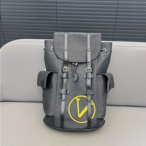 23SS Herren-Luxus-Designer-Rucksack, Tragetasche, Wasser-Ripple-Rucksack, Computer-Tasche, Herren-Büchertasche, High-End-Outdoor-Rucksack, 43 cm, Rooh