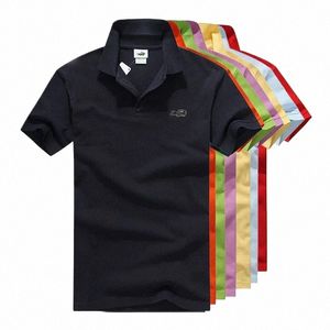 Ny sommarklassiker broderad polo skjorta mäns lyxiga topp casual lapel kort hylsa Cott Polos Fi andningsbara män t shirt z4zw#