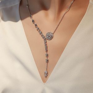 CH ожерелье T0P для женщин дизайнерская пара серебро 925 пробы с позолотой 18 карат высочайшего качества ювелирный кристалл европейского размера брендовый дизайнер с коробкой 001