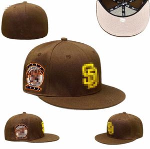 Unisex Großhandel Padres Snapbacks Sox Baseball Designer Luxus Fitted Caps Letter Size Hüte New Era Caps Bucket Hat MLBs Caps Flat Peak Männer Frauen Voll geschlossen 7-8 A0