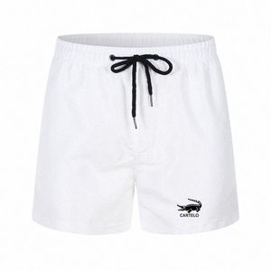 Sommarmärke tryckt högkvalitativa herrbadshorts herrbaddräkt shorts surfbräda snabb torr sexig strand shorts f3zj#