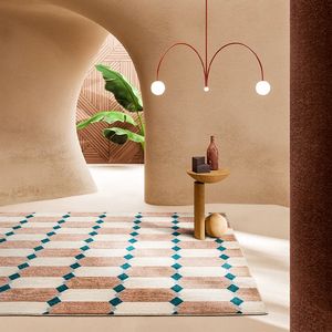 Nowoczesne geometryczne dekorację salonu lekkie luksusowe studium dywany bez poślizgu proste sypialnia nocna dywan 240322