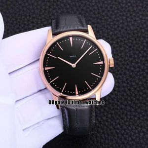 6 stili NUOVO 81180 000R-9283 Patrimony Cassa in oro rosa quadrante nero Orologio automatico da uomo Cinturino in pelle Affari da uomo di alta qualità wa202s