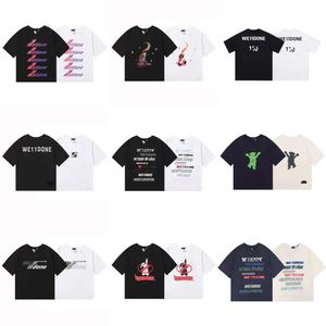 WE11DONE American Fashion Brand Letter Print Summer New Casual Versatile Men and Women's Couple Round Neck Short Sleeve T-shirt