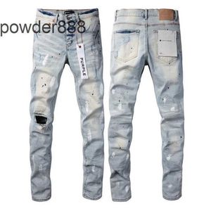 Purple Brand Jeans American High Street Blue Distressed