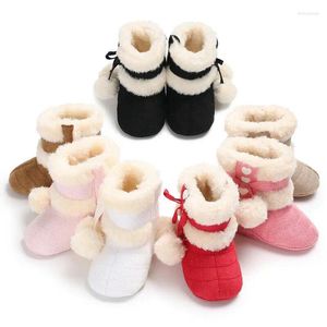 Boots Baby Girl Boy Snow Winter Booties Spädbarn Småbarn Födda Crib Shoes 0-18m