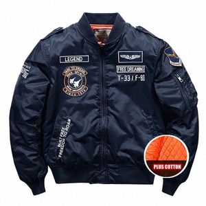 Mäns vinter tjocka bombplan pilotjackor varma militära motorcykel ma-1 flygare parkas manliga hiphop baseball jackor varm kappa 5xl 41zl#