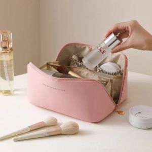 Verktyg Makeup Bag Organ Pillow Bag Pu Leather Internet Celebrity Cosmetic Bag ins Multilayer toalettbagage Travel Portable Storage Bag