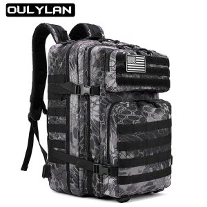 Bags Outdoor Tactical 3P Attack Backpack Travel Bag Men Trekking Mountaineering Camping Camo Sports Rucksack Large Capacity 45L