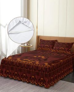 Spódnica łóżka afrykańska żyrafa lew sylwetka Elastyczna pasja złożona z poduszkami materaca pokrywa pokrycia pościel
