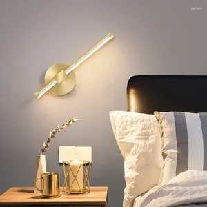 Lampa ścienna nordycka sypialnia sypialnia sypialnia prosta lampy lustra w łazience nowoczesne sconce LED osobowości.