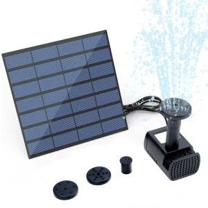 Banhos bomba de fonte de água solar 7v motor sem escova bomba de água movida a energia solar para jardim piscina pássaro banho decoração solar ao ar livre 40%