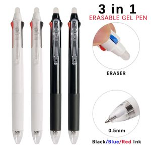 3 in 1 Erasable Gel Pen 05mm Black Blue Red Refills Multicolor Washable Handle Office School Japanese Kawaii Stationery 240320