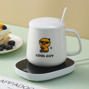 Araçlar bardak ısıtıcı kupa sıcak kahve sütü çay ısıtma fincanı elektrikli akıllı coaster plaka yerçekimi sensörü 3 dişli fincanı ısıtıcı 110V/220v