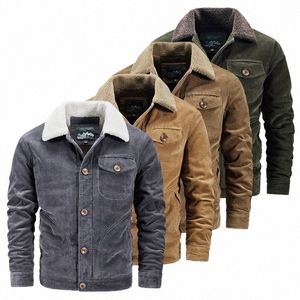 Cordjacke Tooling Aviator Mantel Winter Männer Cott-gepolsterte Jacke FI Militärjacke Vintage Dicke Warme Kalte d3O1 #