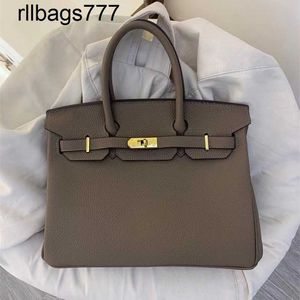 Äkta läder bk hög handväska kvalitet togo litchi mönster klassisk väska stor kapacitet enkel axel diagonal tote
