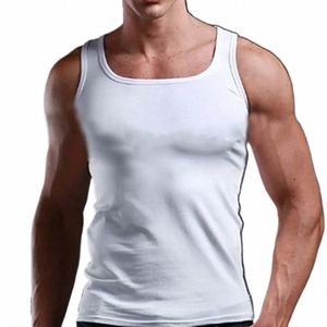 men Muscle Vests Cott Underwear Sleevel Tank Top Solid Muscle Vest Undershirts O-neck Gymclothing Bodybuilding Tank Tops 904I#