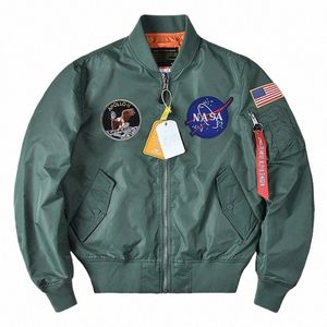 Ny Alpha Martin Autumn Flight Bomber Pilot Jacket Apollo Commemorative Editi Men Military Tactical Jacket Loose Baseball Coat 20S6#