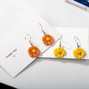 Dangle Earrings High Quality Ceramic Anti Allergic Pin Accessories Multiple Color Chrysanthemum Flowers Z633