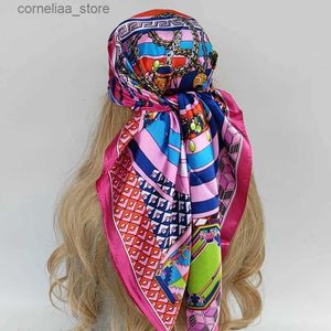 Bandanas Durag Bandanas Durag Kvinnor Tryckt Pre-Tie Headscarf Elastic Muslim Female Turban Hat Hair Loss Cover Head Wrap Headwear Stretch Bandana Y240325